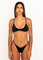Passionfruit Bikini Top - Black